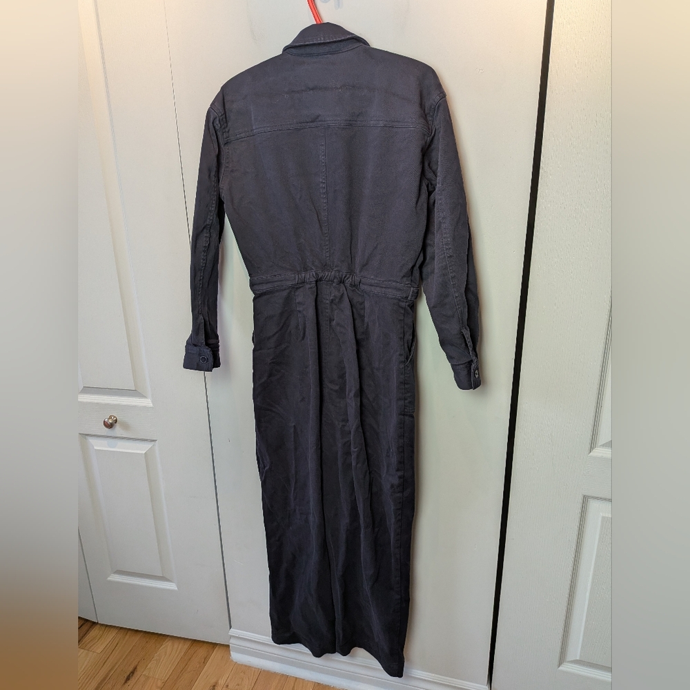 FRANK & OAK Women Romper Size M Navy Blue Straight Leg Buttons Closure - Picture 7 of 16